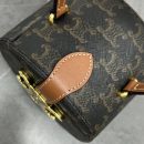 1:1 Replica Celine Round Box Triomphe In Triomphe Canvas Tan For Women 5in/12cm