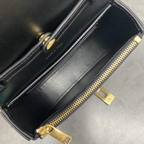 1:1 Replica Celine Small 16 Wallet On Chain Black For Women 6in/14cm 10G453CQ7.38NO