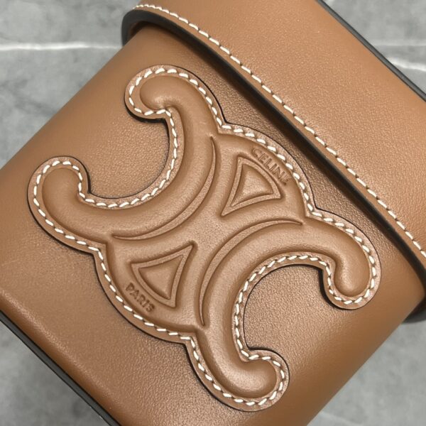 1:1 Replica Celine Small Box Cuir Triomphe Brown For Women 4in/11cm 199263DU3.04LU