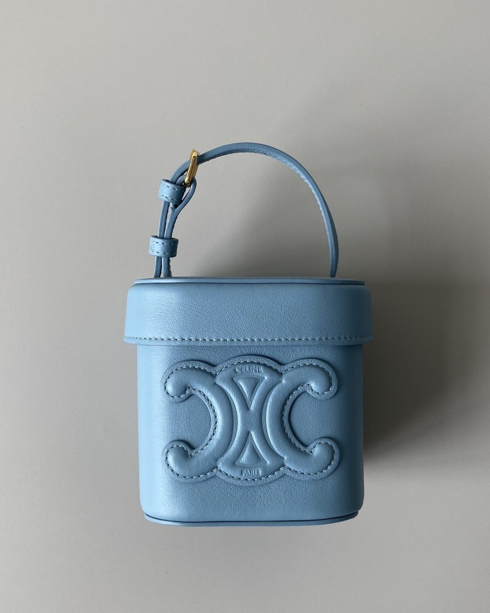 1:1 Replica Celine Small Box Cuir Triomphe Denim For Women 4in/11cm 199263DU3.07DD