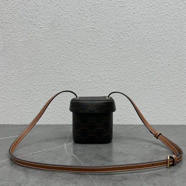 1:1 Replica Celine Small Box Cuir Triomphe In Triomphe Canvas Tan For Women 4in/11cm 199262EIN.04LU