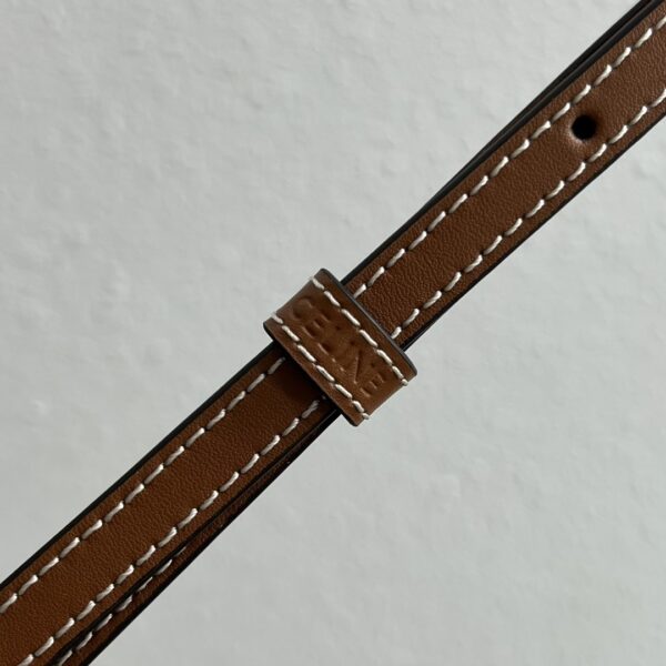 1:1 Replica Celine Small Box Cuir Triomphe In Triomphe Canvas Tan For Women 4in/11cm 199262EIN.04LU