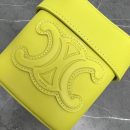 1:1 Replica Celine Small Box Cuir Triomphe Yellow For Women 4in/11cm
