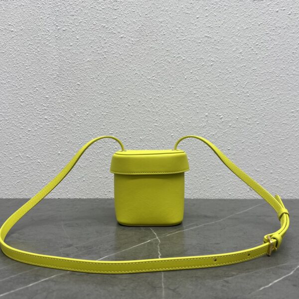 1:1 Replica Celine Small Box Cuir Triomphe Yellow For Women 4in/11cm