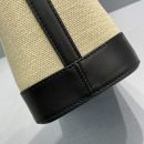 1:1 Replica Celine Small Bucket Cuir Triomphe In Textile Beige/Black For Women 9in/22cm