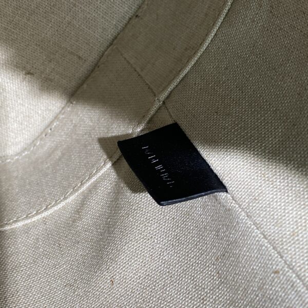 1:1 Replica Celine Small Bucket Cuir Triomphe In Textile Beige/Black For Women 9in/22cm