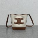 1:1 Replica Celine Small Bucket Cuir Triomphe In Textile Natural / Tan For Women 9in/22cm 198242EFL.02NT