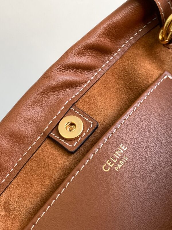 1:1 Replica Celine Small Cabas Drawstring Cuir Triomphe Brown For Women 22.5cm / 9in 111013DU3.04LU