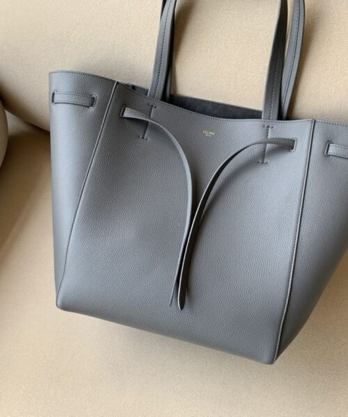 1:1 Replica Celine Small Cabas Phantom In Soft Grained Grey For Women 12in/31cm 189023TNI.10DC
