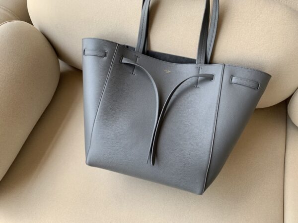 1:1 Replica Celine Small Cabas Phantom In Soft Grained Grey For Women 12in/31cm 189023TNI.10DC