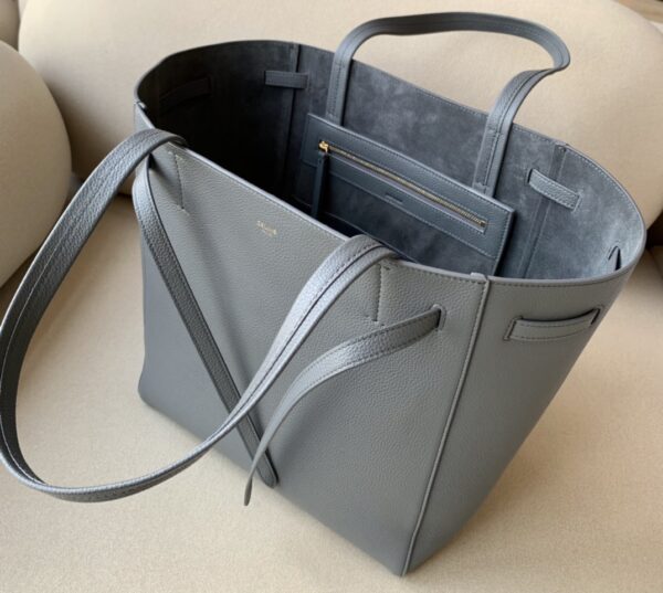 1:1 Replica Celine Small Cabas Phantom In Soft Grained Grey For Women 12in/31cm 189023TNI.10DC