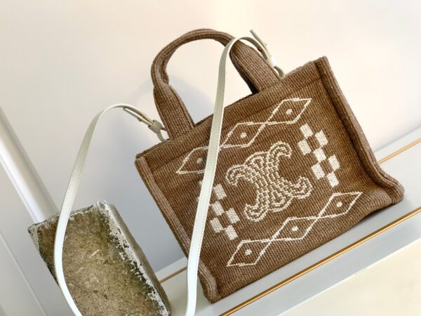 1:1 Replica Celine Small Cabas Thais In Textile White For Women 11in/29cm
