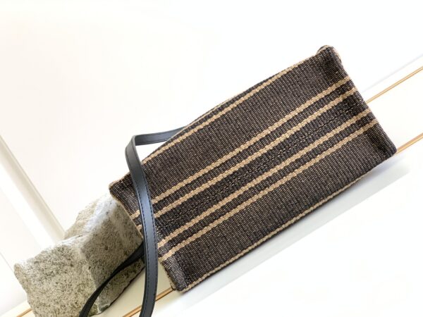 1:1 Replica Celine Small Cabas Thais In Textile With Triomphe Beige/Black For Women 11in/29cm 199162EGH.02BL