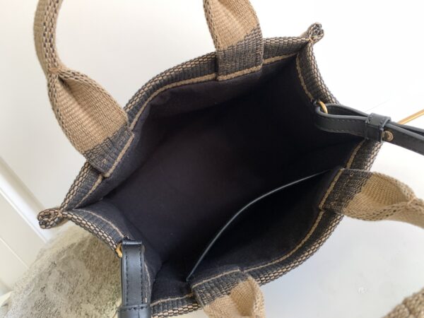 1:1 Replica Celine Small Cabas Thais In Textile With Triomphe Beige/Black For Women 11in/29cm 199162EGH.02BL