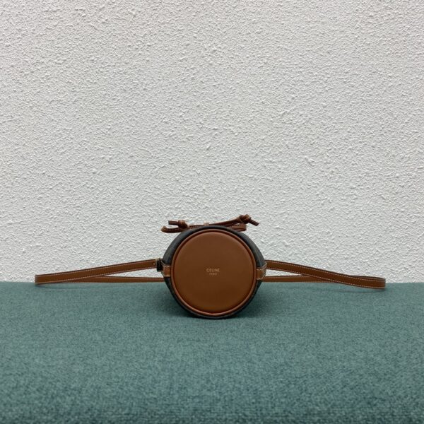 1:1 Replica Celine Small Drawstring Bag In Trimphe Canvas Brown For Women 7.9in/20cm 191142BZJ-04LU