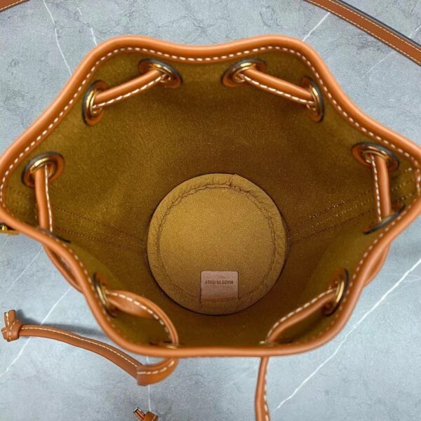 1:1 Replica Celine Small Drawstring Bag In Trimphe Canvas White For Women 7.9in/20cm