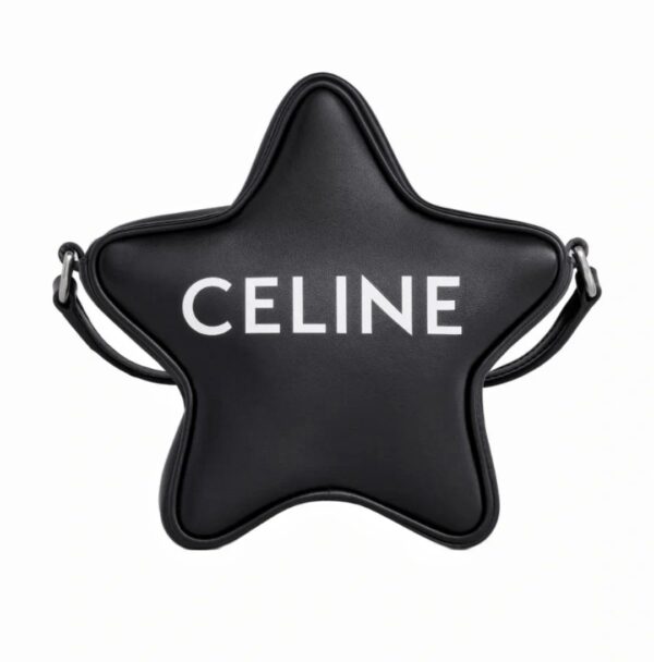 1:1 Replica Celine Small Etoile With Celine Print Black For Women 7in/18cm 198763DW3.38SI