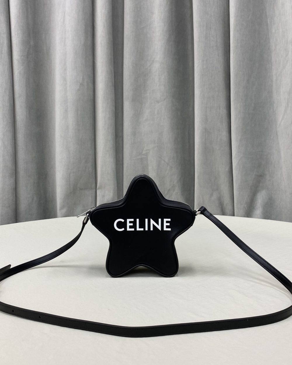 1:1 Replica Celine Small Etoile With Celine Print Black For Women 7in/18cm 198763DW3.38SI