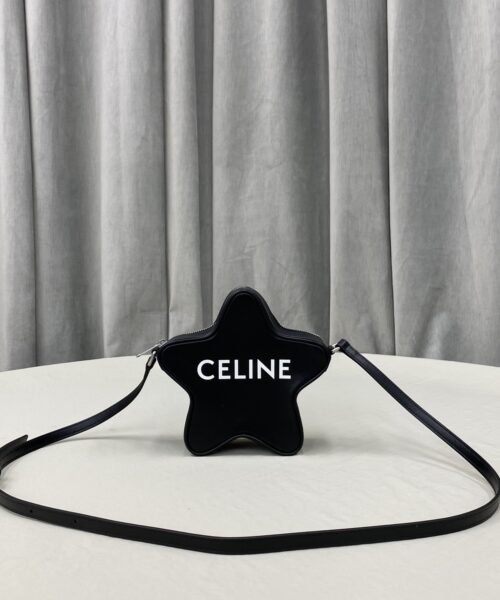 1:1 Replica Celine Small Etoile With Celine Print Black For Women 7in/18cm 198763DW3.38SI