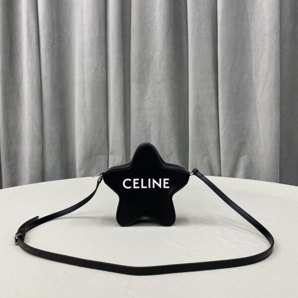 1:1 Replica Celine Small Etoile With Celine Print Black For Women 7in/18cm 198763DW3.38SI