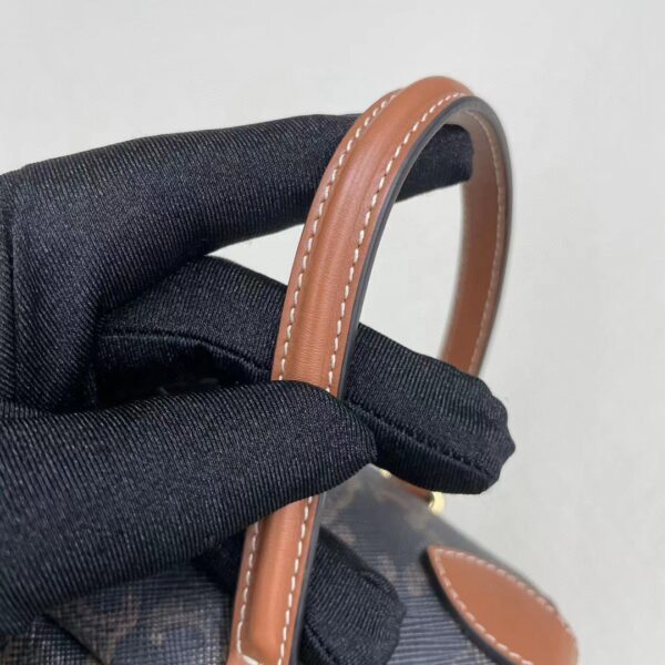 1:1 Replica Celine Small Round Box Triomphe In Triomphe Canvas Tan For Women 4.5in/11.5cm