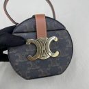 1:1 Replica Celine Small Round Box Triomphe In Triomphe Canvas Tan For Women 4.5in/11.5cm