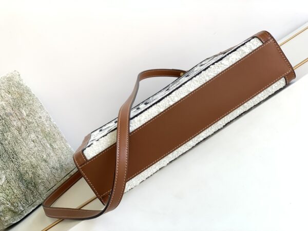 1:1 Replica Celine Small Vertical Cabas Celine In Textile With Celine All-Over White / Black For Women 13in/32cm 192082EFY.01WB