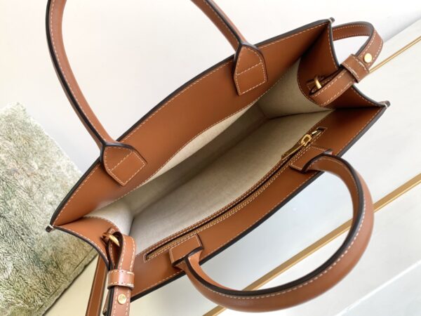 1:1 Replica Celine Small Vertical Cabas Celine In Textile With Celine All-Over White / Black For Women 13in/32cm 192082EFY.01WB