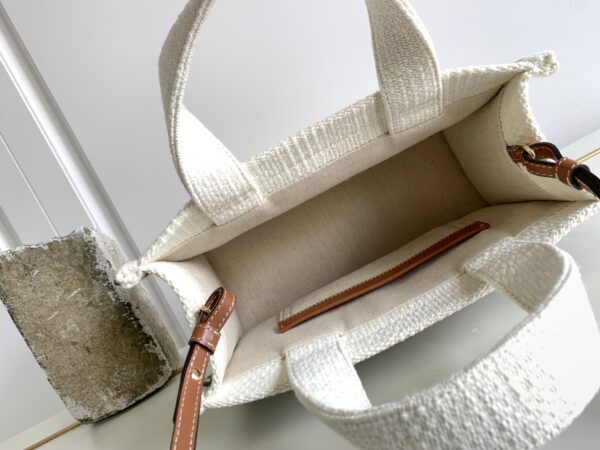 1:1 Replica Celine Striped Small Triomphe Cabas Thais Nature Green For Women 11.4in/29cm