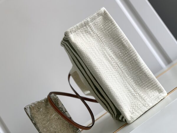 1:1 Replica Celine Striped Small Triomphe Cabas Thais Nature Green For Women 11.4in/29cm