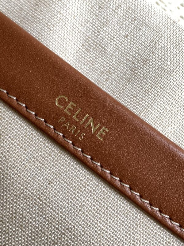 1:1 Replica Celine Striped Small Triomphe Cabas Thais Nature Green For Women 11.4in/29cm