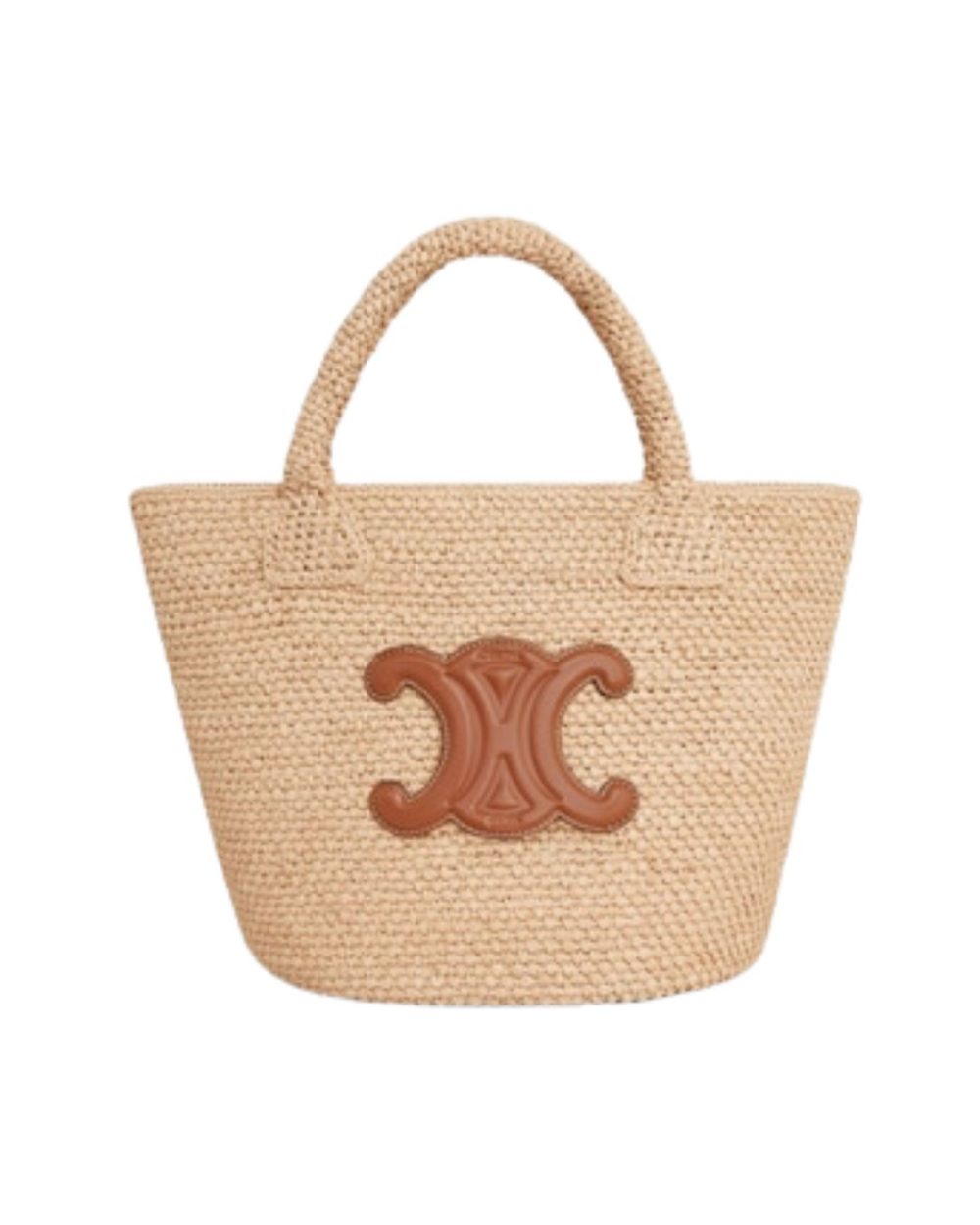 1:1 Replica Celine Supple Small Triomphe Classic Panier Beige For Women 23cm / 9in 114352FF7.04LU