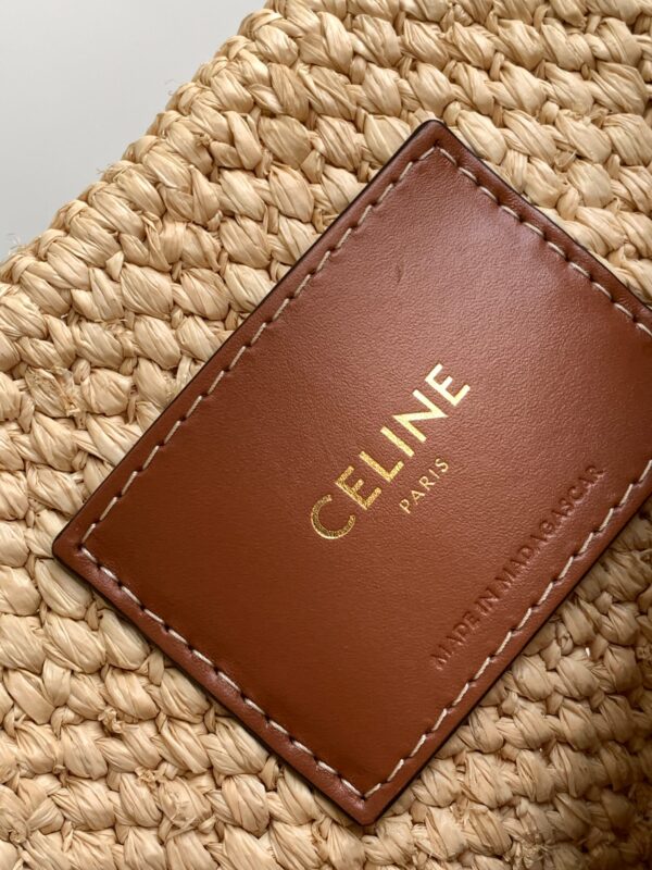 1:1 Replica Celine Supple Small Triomphe Classic Panier Beige For Women 23cm / 9in 114352FF7.04LU