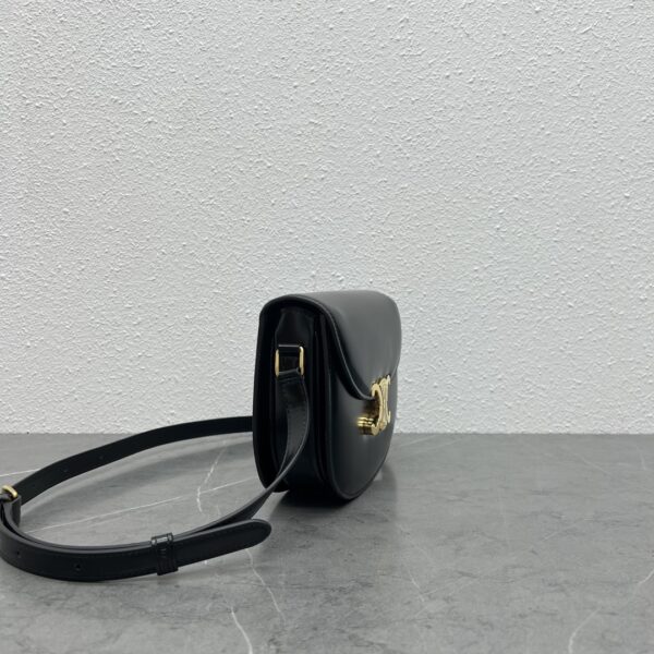 1:1 Replica Celine Teen Besace Triomphe Black For Women 4in/10cm 110413BF4.38NO