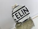 1:1 Replica Celine Teen Drawstring In Textile With Celine All-Over White/Black For Women 7in/19cm