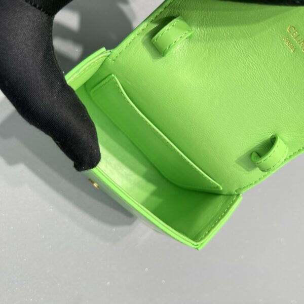 1:1 Replica Celine Teen Triomphe Bag Green For Women 7in/19cm