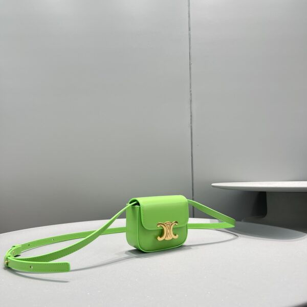 1:1 Replica Celine Teen Triomphe Bag Green For Women 7in/19cm