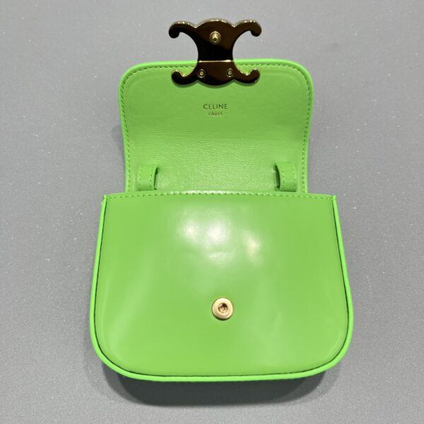 1:1 Replica Celine Teen Triomphe Bag Green For Women 7in/19cm