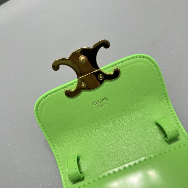 1:1 Replica Celine Teen Triomphe Bag Green For Women 7in/19cm