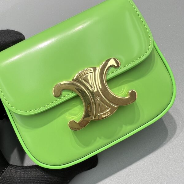 1:1 Replica Celine Teen Triomphe Bag Green For Women 7in/19cm