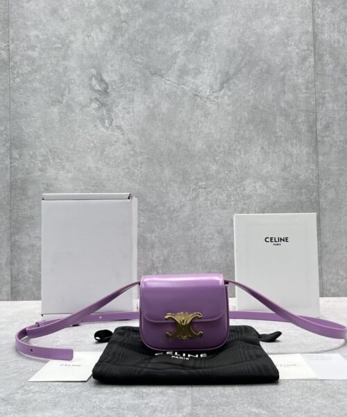 1:1 Replica Celine Teen Triomphe Bag Violet For Women 7in/19cm