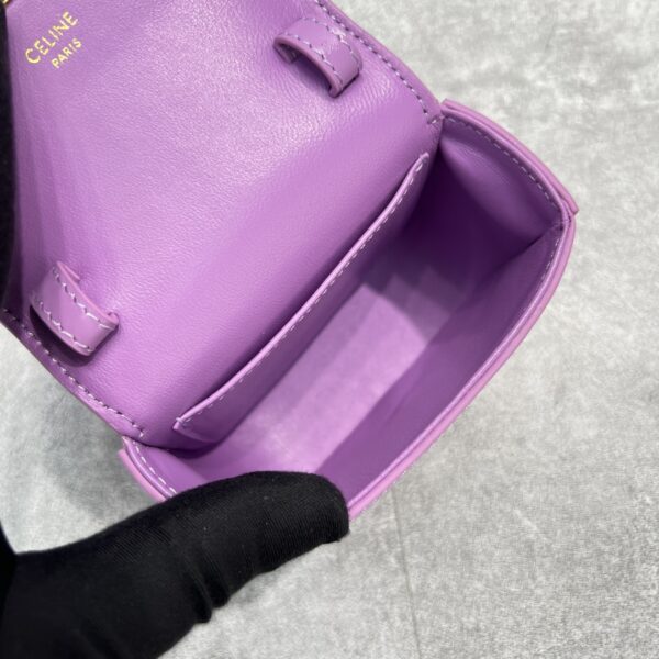 1:1 Replica Celine Teen Triomphe Bag Violet For Women 7in/19cm