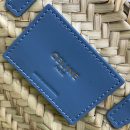 1:1 Replica Celine Teen Triomphe Celine Classic Panier In Palm Leaves And Lizard Blue For Women 8in/20cm