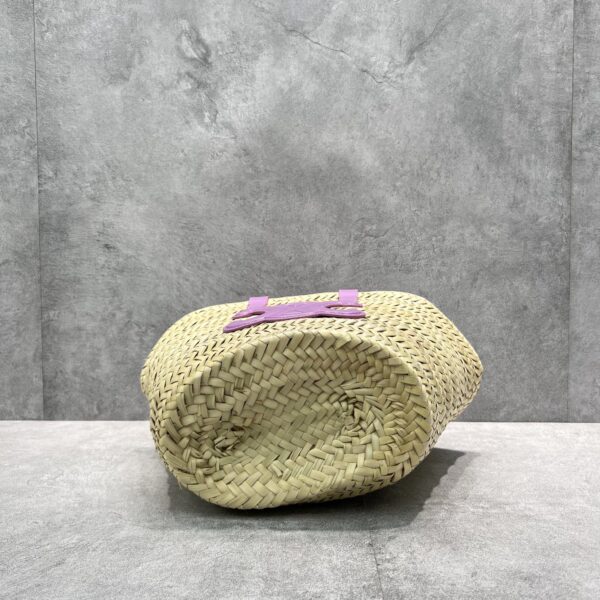 1:1 Replica Celine Teen Triomphe Celine Classic Panier In Palm Leaves And Lizard Violet For Women 8in/20cm