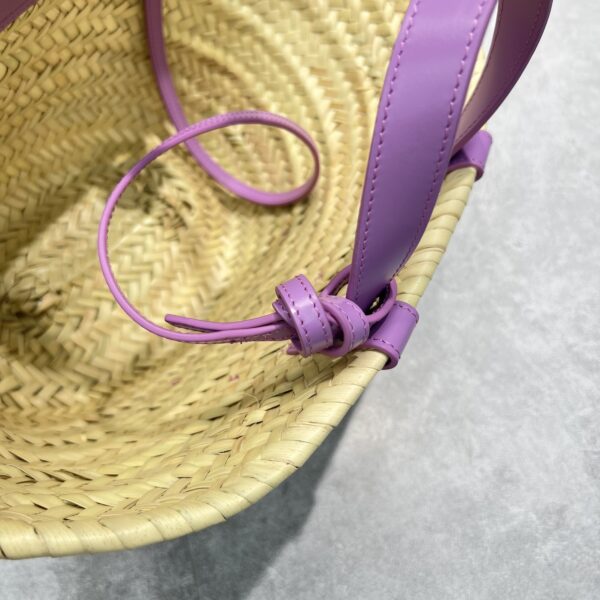 1:1 Replica Celine Teen Triomphe Celine Classic Panier In Palm Leaves And Lizard Violet For Women 8in/20cm