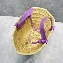 1:1 Replica Celine Teen Triomphe Celine Classic Panier In Palm Leaves And Lizard Violet For Women 8in/20cm