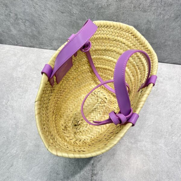 1:1 Replica Celine Teen Triomphe Celine Classic Panier In Palm Leaves And Lizard Violet For Women 8in/20cm