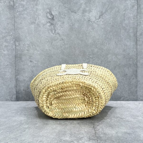 1:1 Replica Celine Teen Triomphe Celine Classic Panier In Palm Leaves And Lizard White For Women 8in/20cm