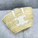 1:1 Replica Celine Teen Triomphe Celine Classic Panier In Palm Leaves And Lizard White For Women 8in/20cm
