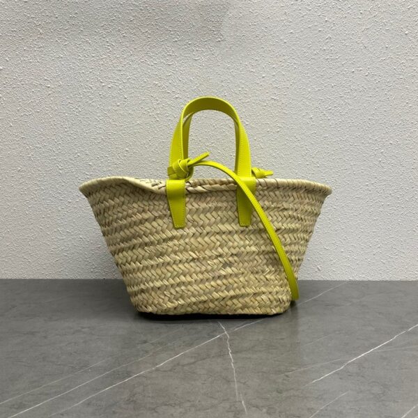 1:1 Replica Celine Teen Triomphe Celine Classic Panier In Palm Leaves And Lizard Yellow For Women 8in/20cm 194004EH4.11CT